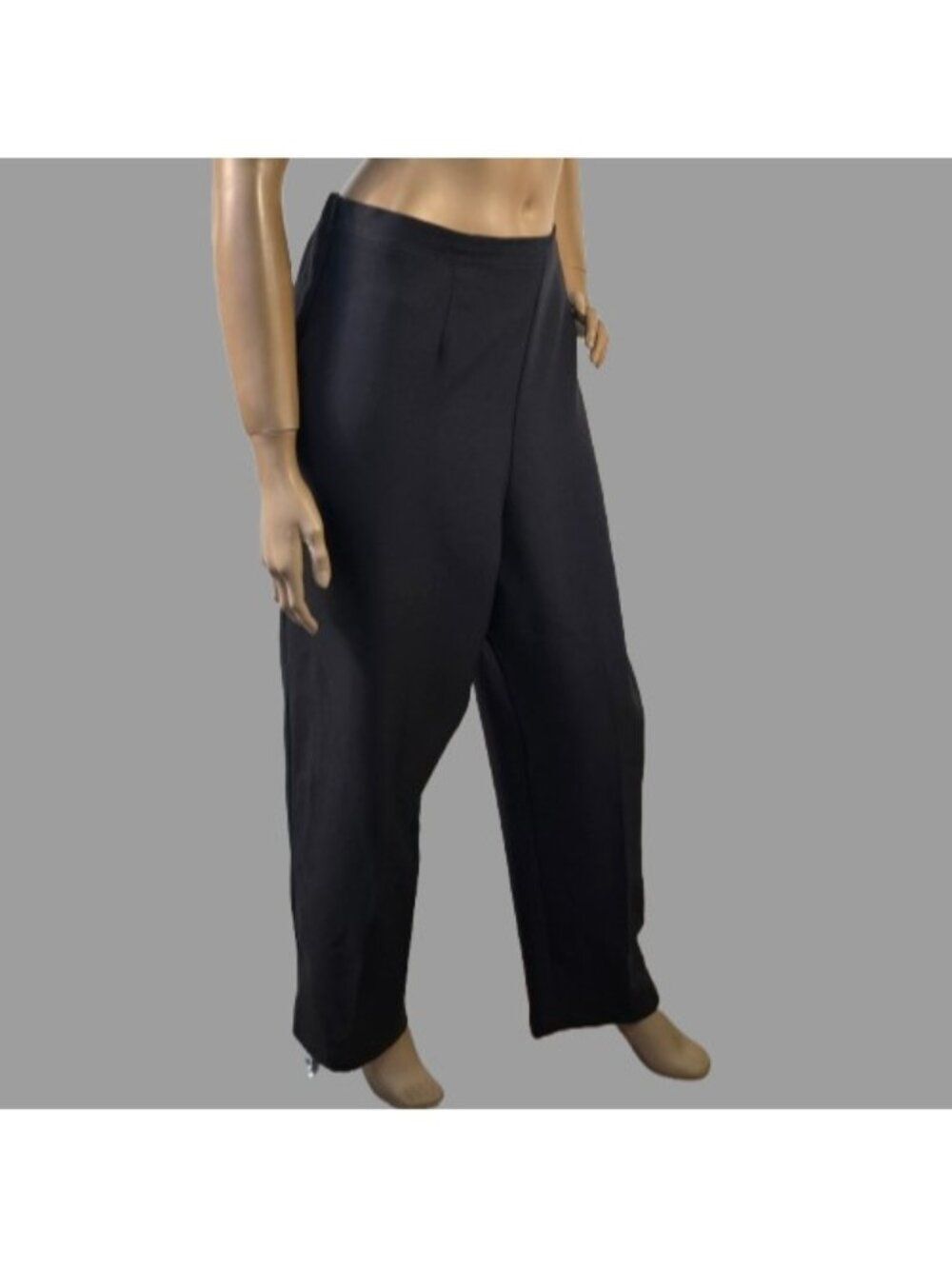 Pride And Joy Women's Size 18 Black Trousers Elastic Waist Pull On Vintage Pants